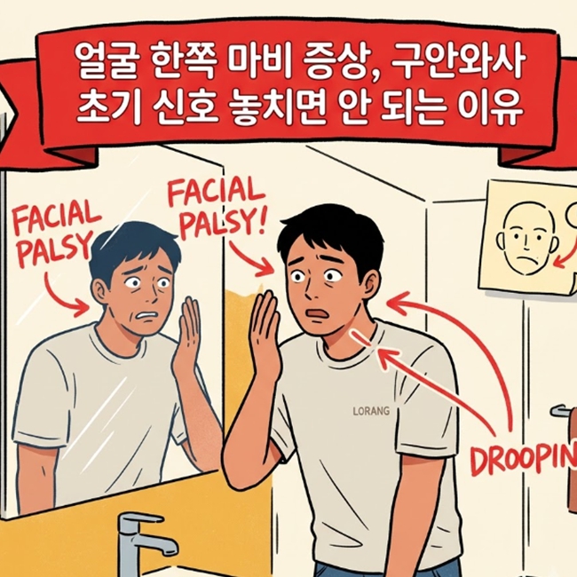 얼굴 한쪽 마비, 구안와사 초기 신호 놓치면 안 되는 이유